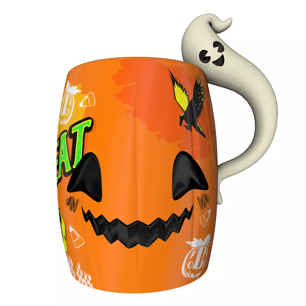 Halloween Mugs 3D model_0