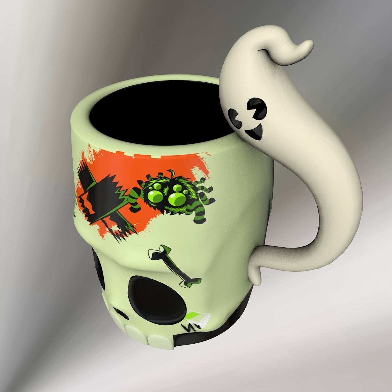 Halloween Mugs 3D model_11