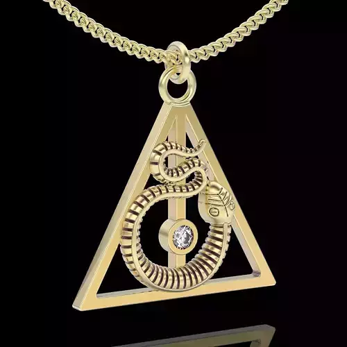 Harry Potter pendant silver gold  printable jewelry 3D model
