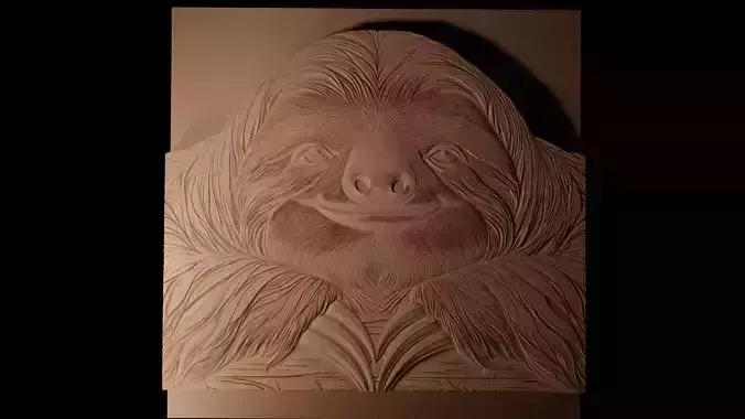 Sloth CNC 3d Print High Relief Sand Casting