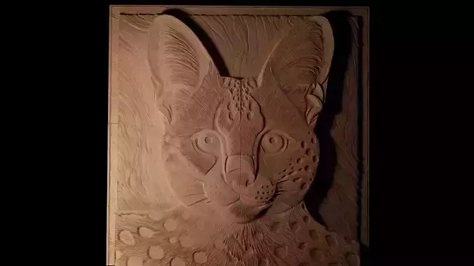 Serval CNC 3d Print High Relief Sand Casting