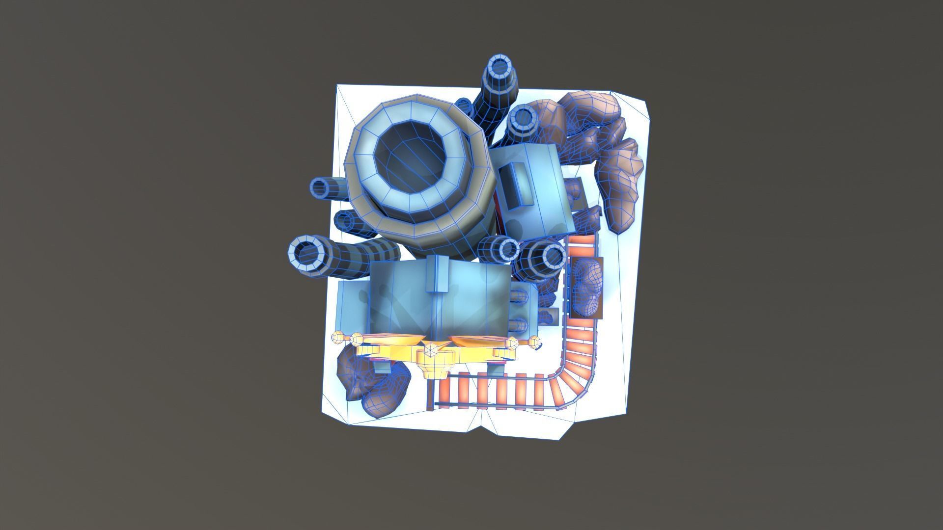 Stylized Coal Mine Low-poly 3D model_15