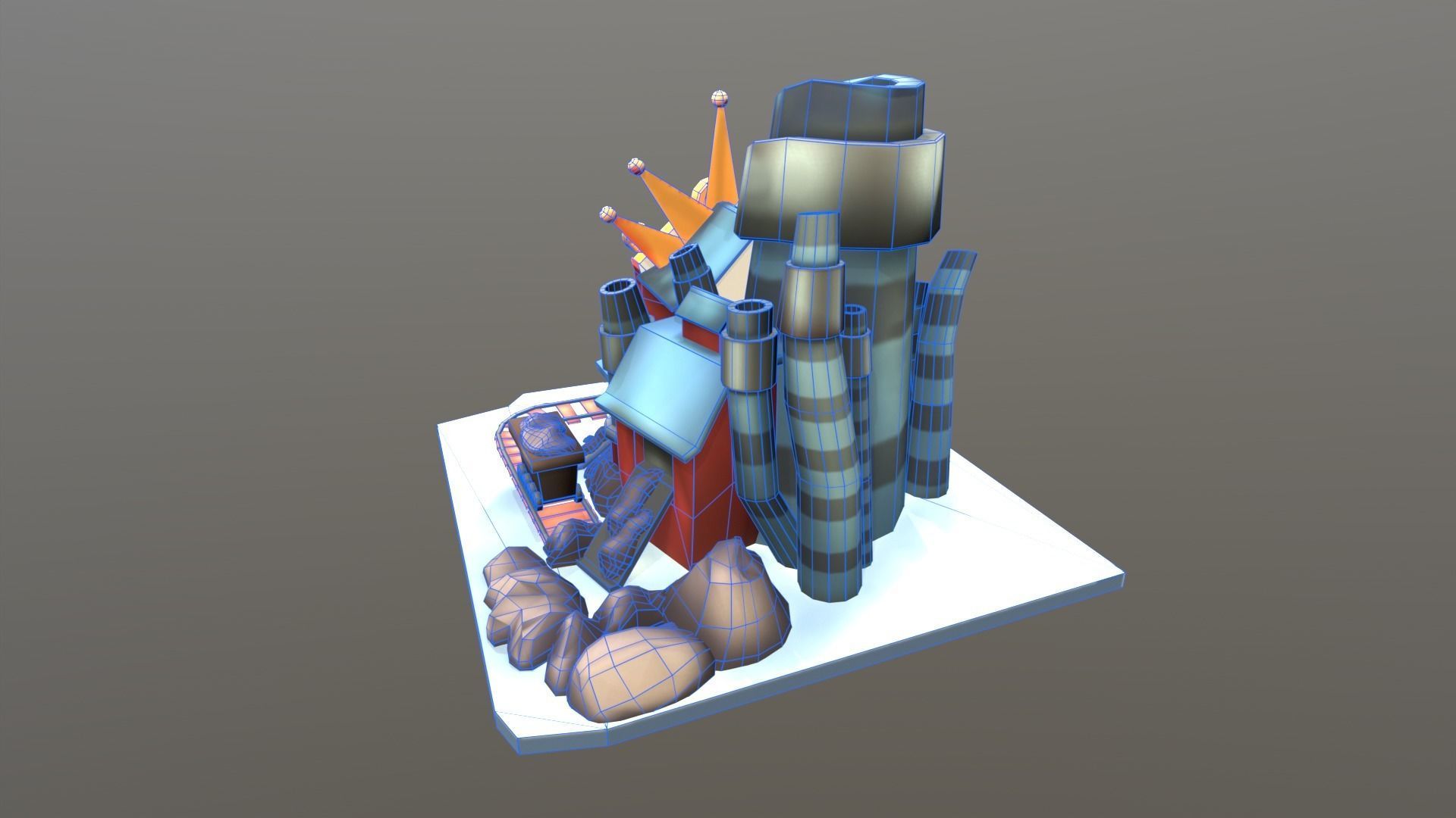 Stylized Coal Mine Low-poly 3D model_11