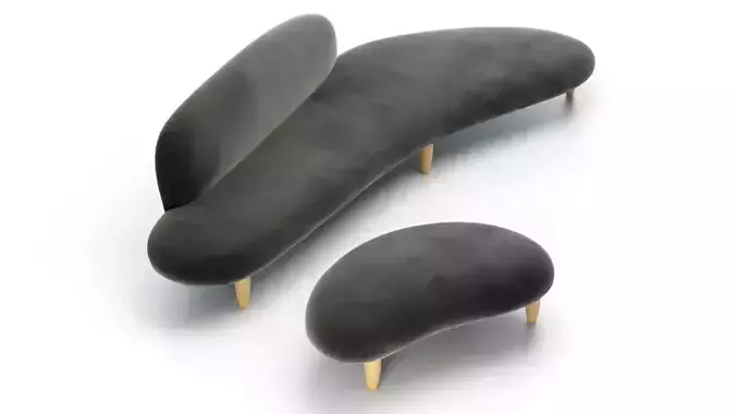 Freeform Sofa by Isamu Noguchi 3D model