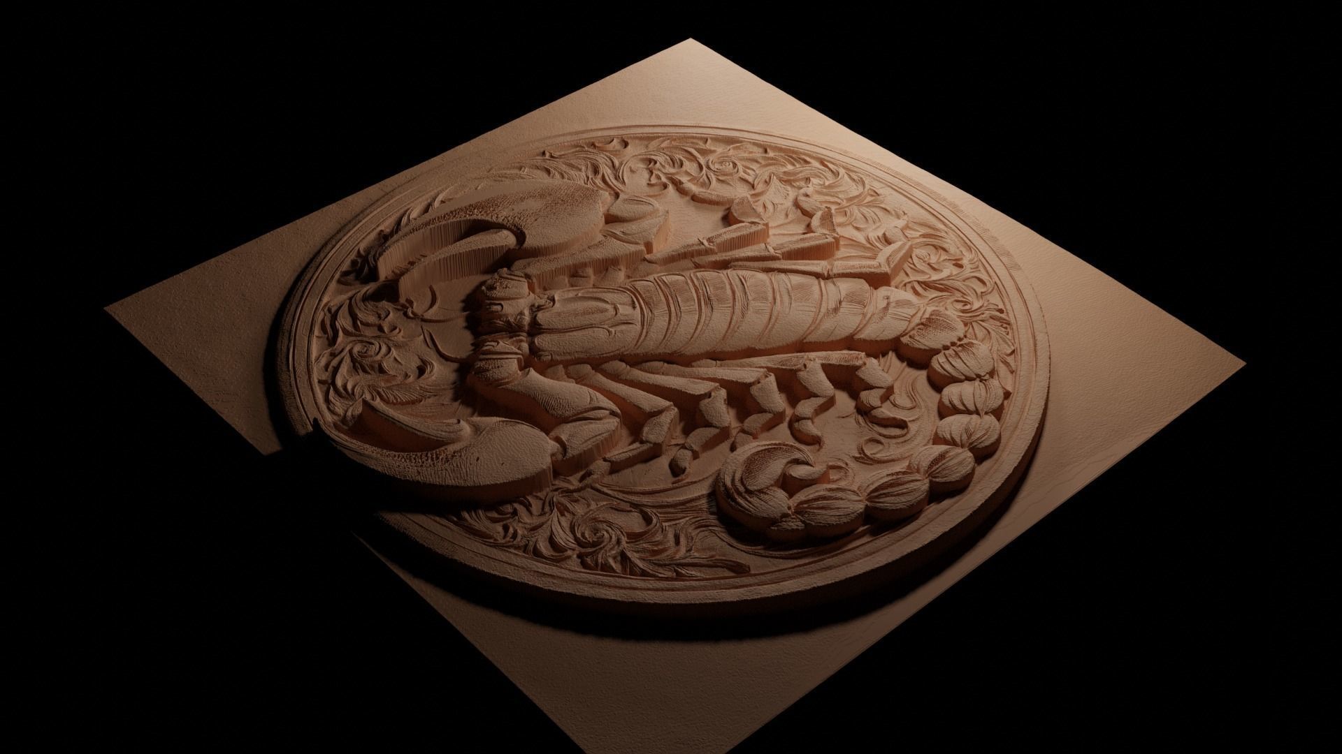 Scorpion CNC 3d Print High Relief Sand Casting 3D print model_3