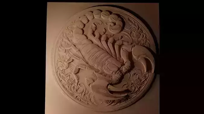Scorpion CNC 3d Print High Relief Sand Casting 3D print model