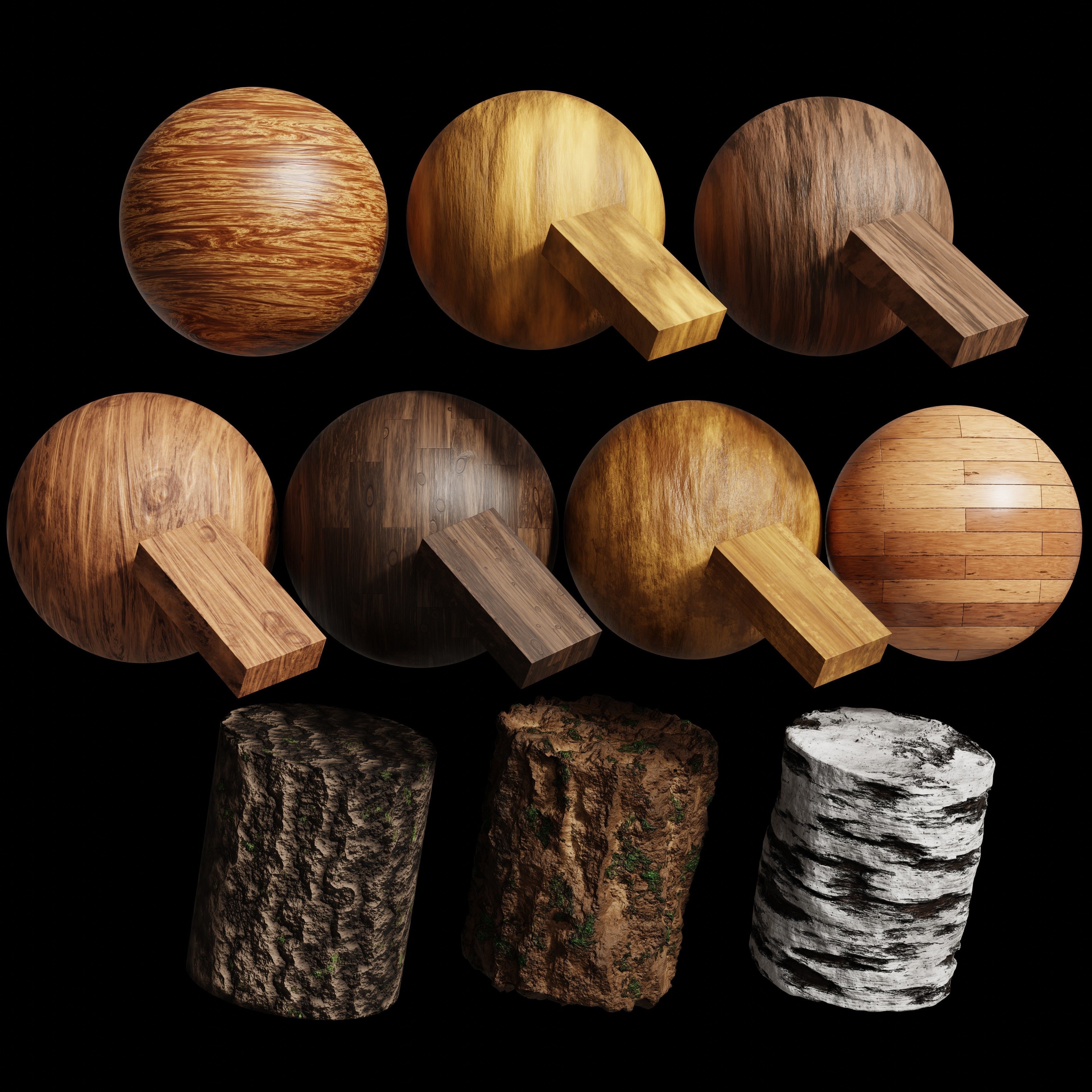Blender Procedural Wood Material Pack 1 Texture_6