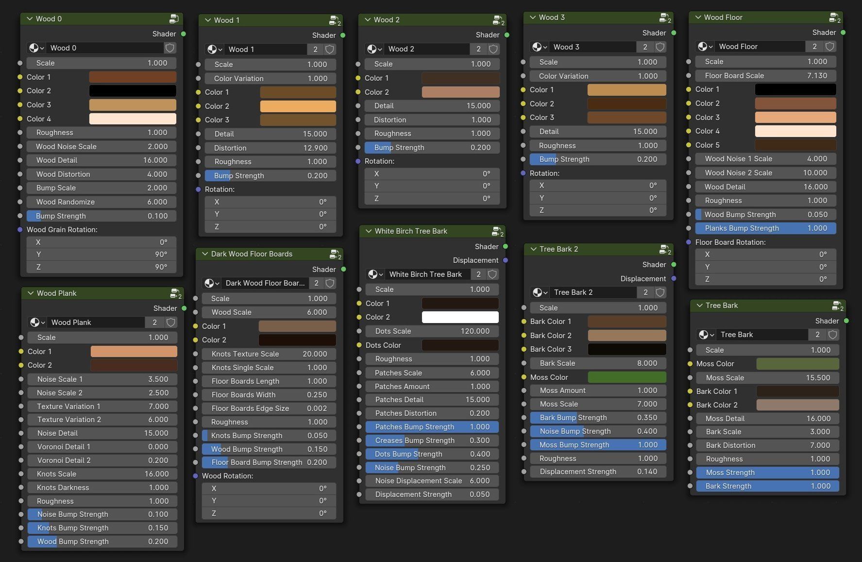 Blender Procedural Wood Material Pack 1 Texture_1