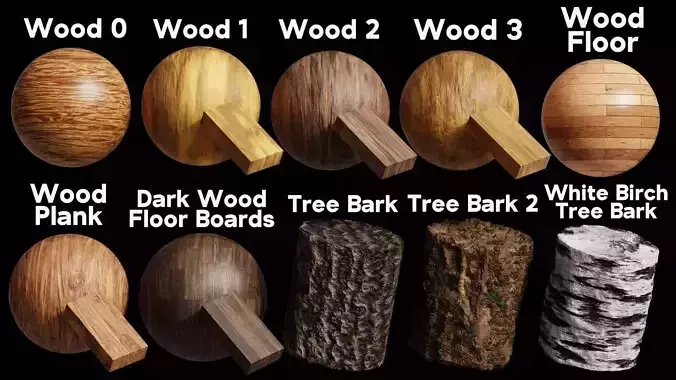 Blender Procedural Wood Material Pack 1 Texture