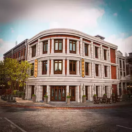 URBAN BUILDING OLD HORROR 10 Low-poly 3D model