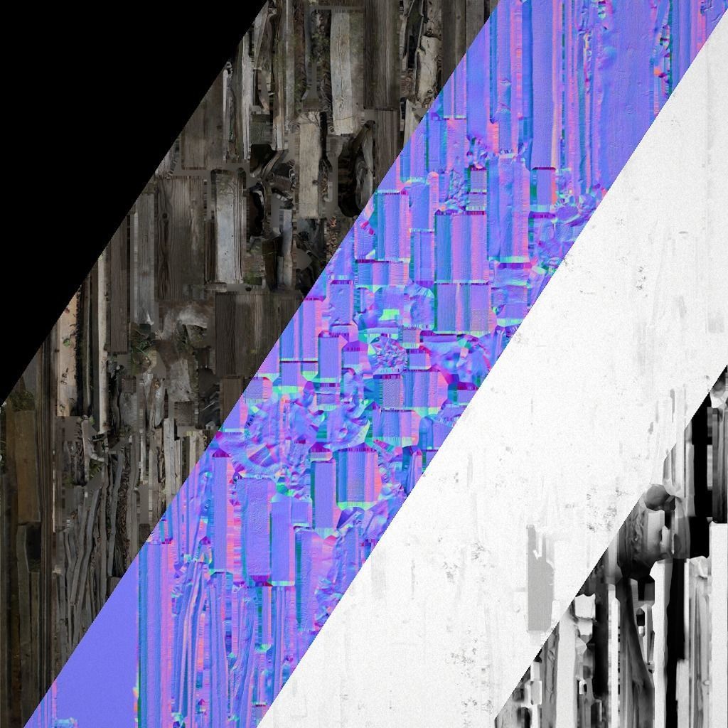 Pile of Planks Boards and Logs Firewood Low-poly 3D model_32