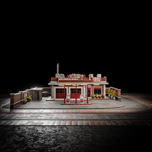 URBAN BUILDING OLD HORROR 11 Low-poly 3D model 3
