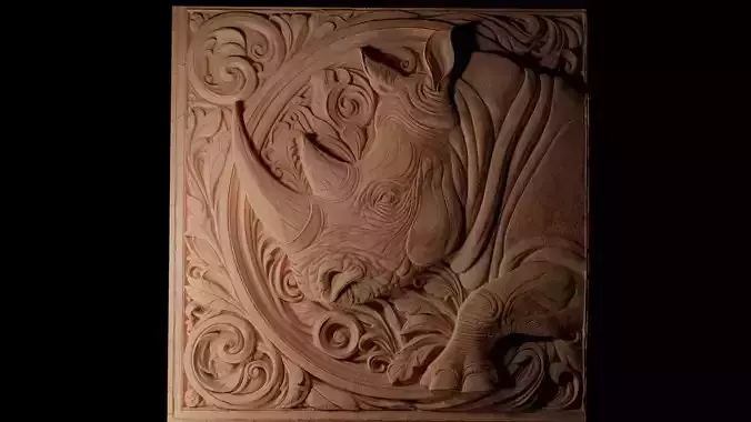 Rhinoceros CNC 3d Print High Relief Sand Casting