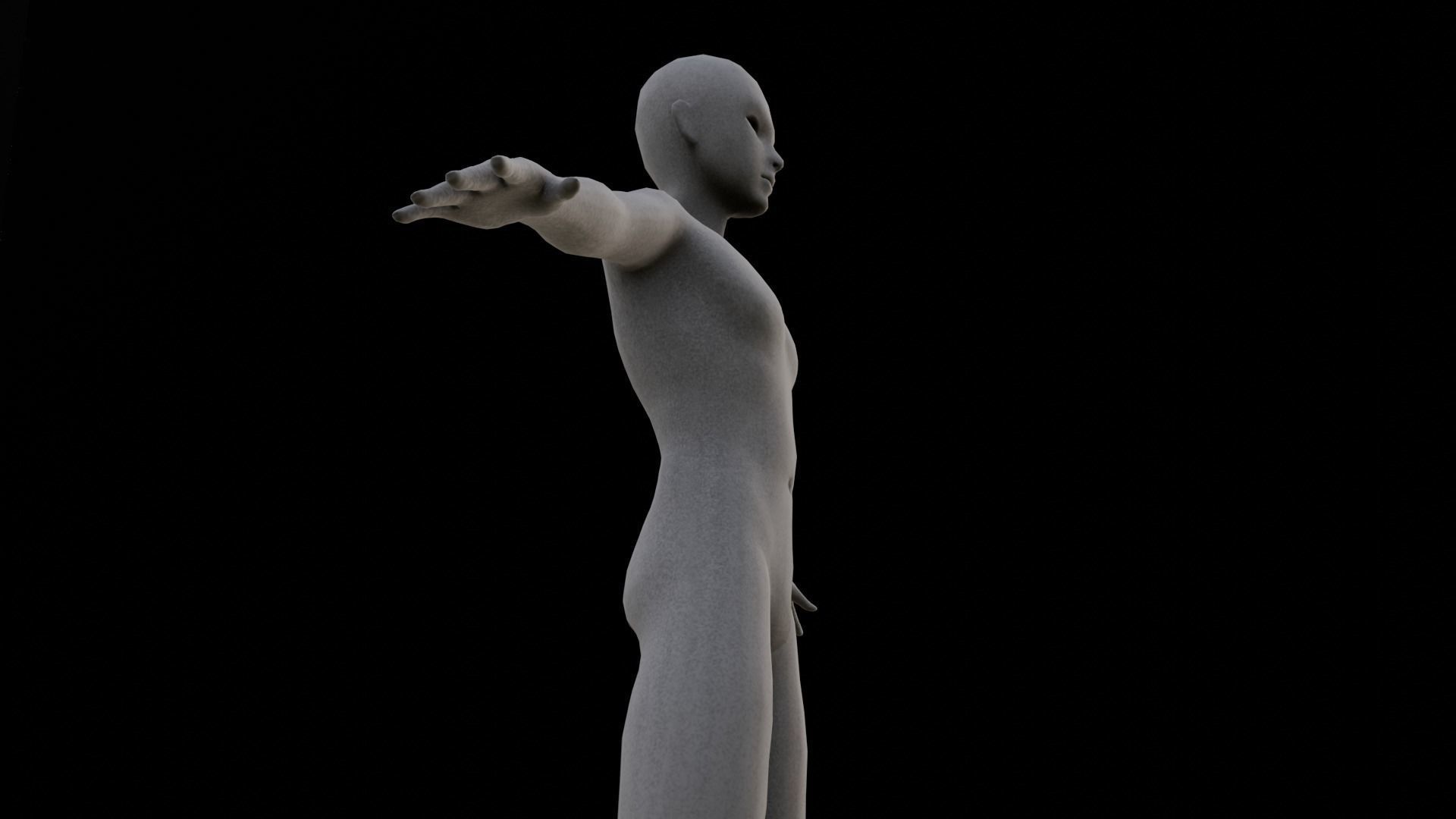 Female Body Base 3D Model Low-poly 3D model_13