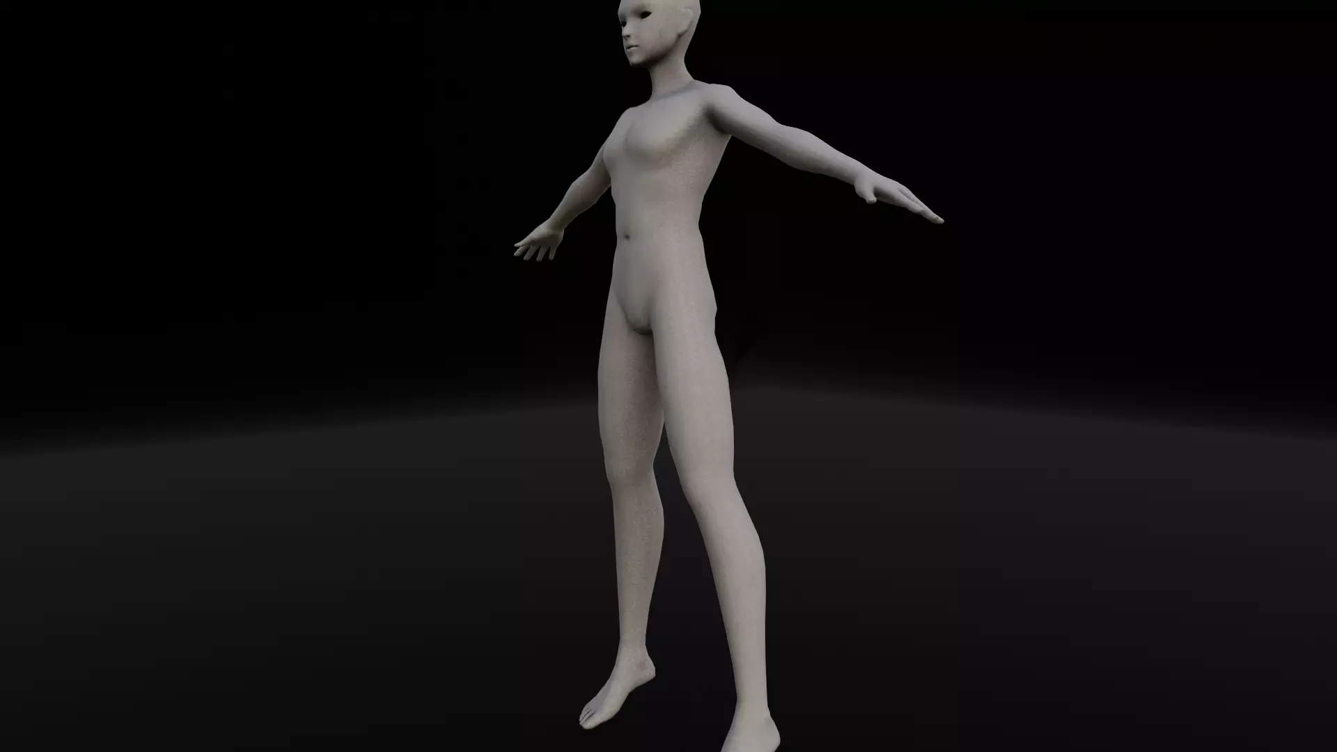 Female Body Base 3D Model Low-poly 3D model_0