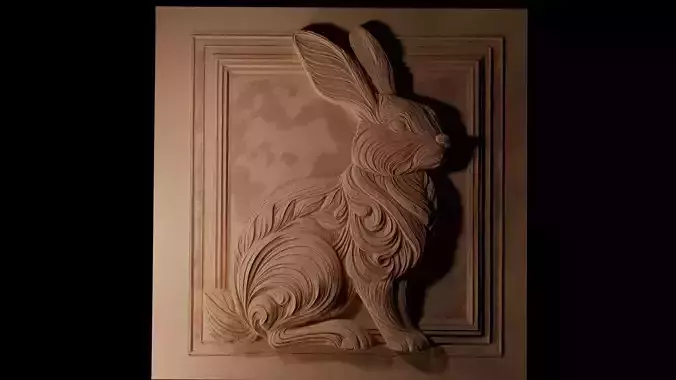 Rabbit CNC 3d Print High Relief Sand Casting