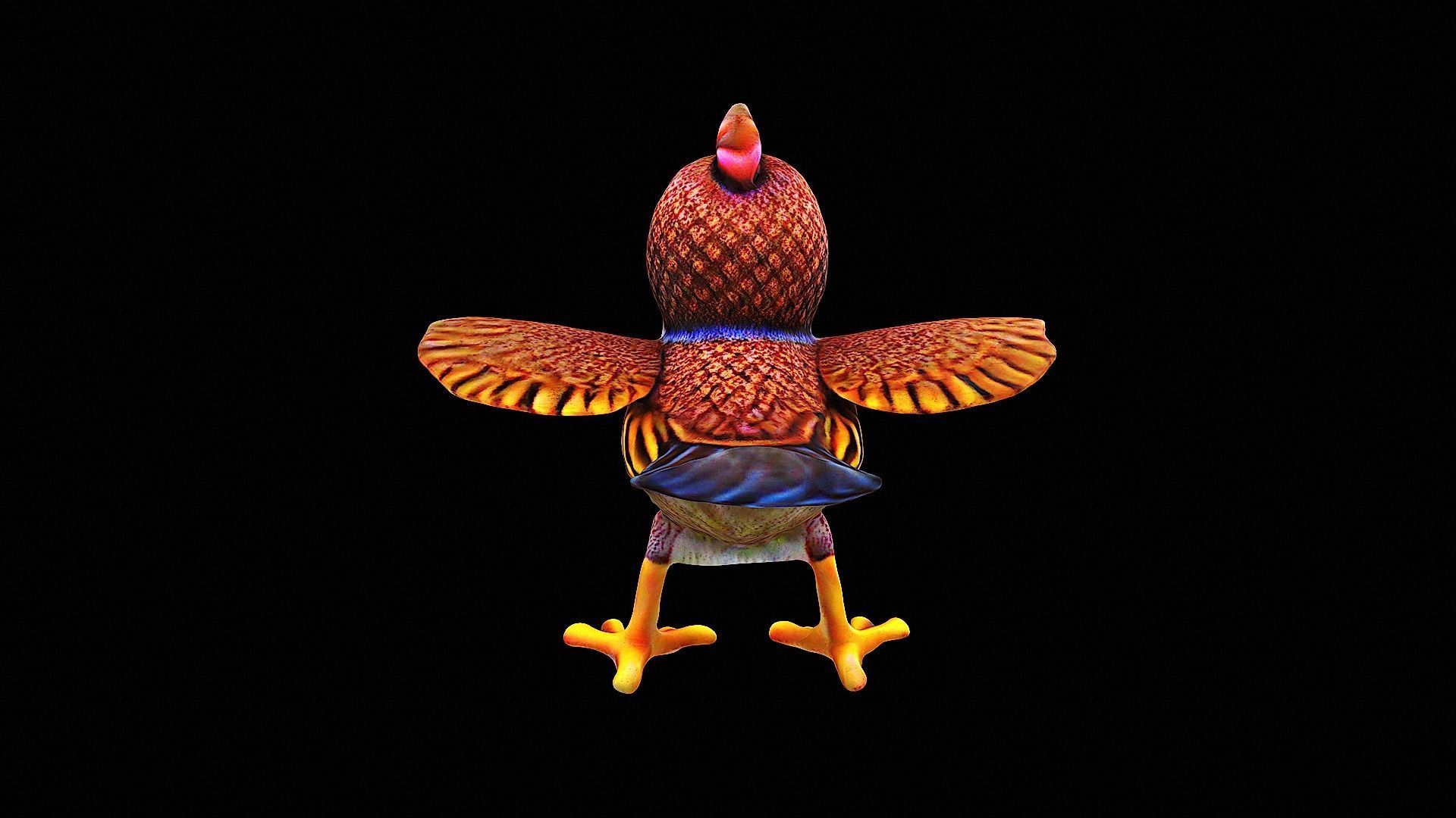 cartoon bird 3D model_3