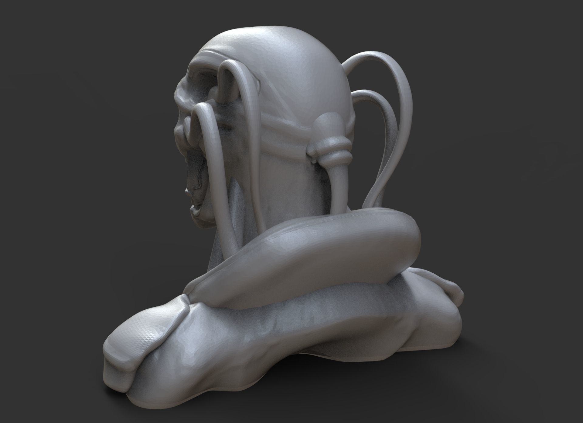 Cyberskull Bust 3D print model_5