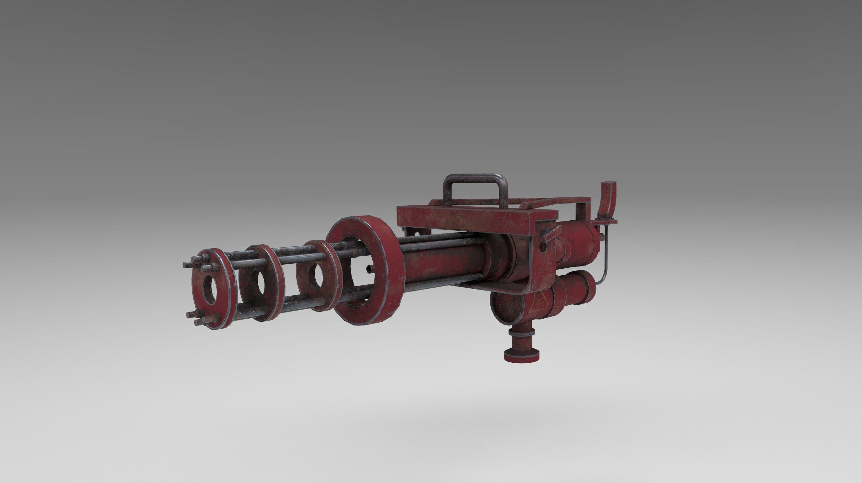 Machine Gun which went through Afghanistan 3D model_2