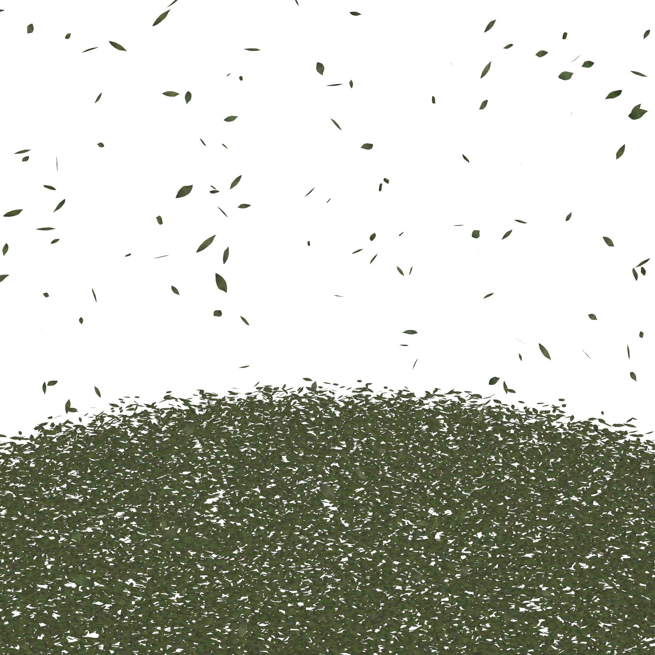 ash leaves falling looping rigged animated Low-poly 3D model Low-poly 3D model_4