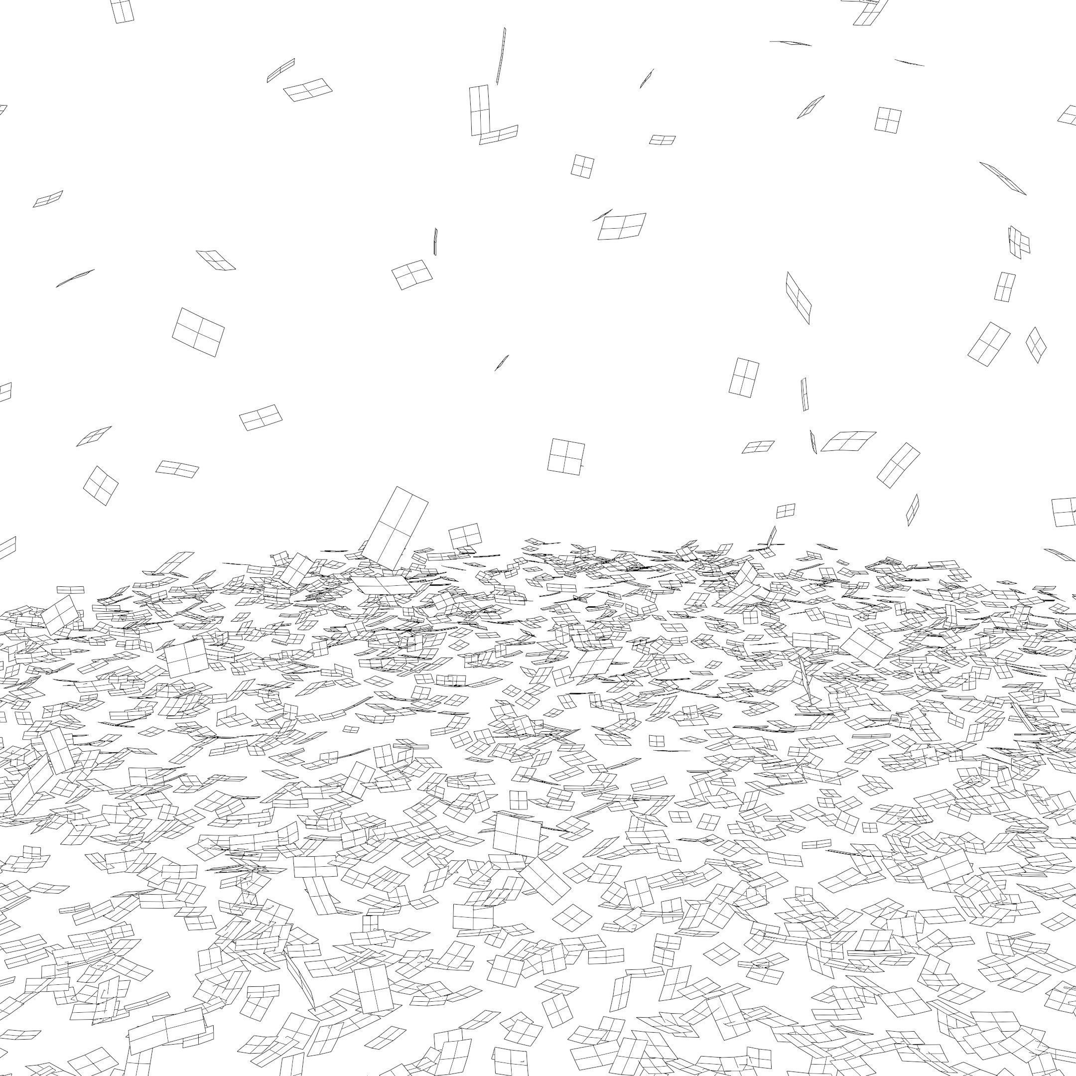 ash leaves falling looping rigged animated Low-poly 3D model Low-poly 3D model_7