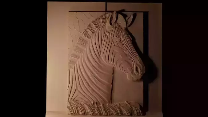 Quagga CNC 3d Print High Relief Sand Casting 3D print model