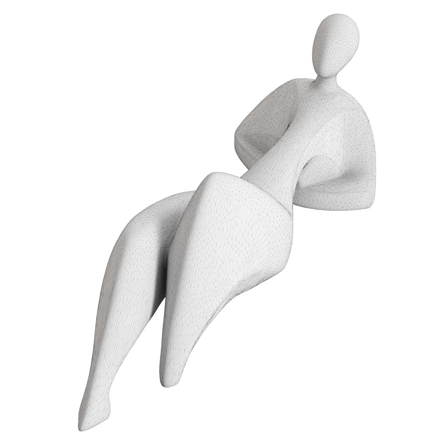 Lying Person figurine 3D model_6