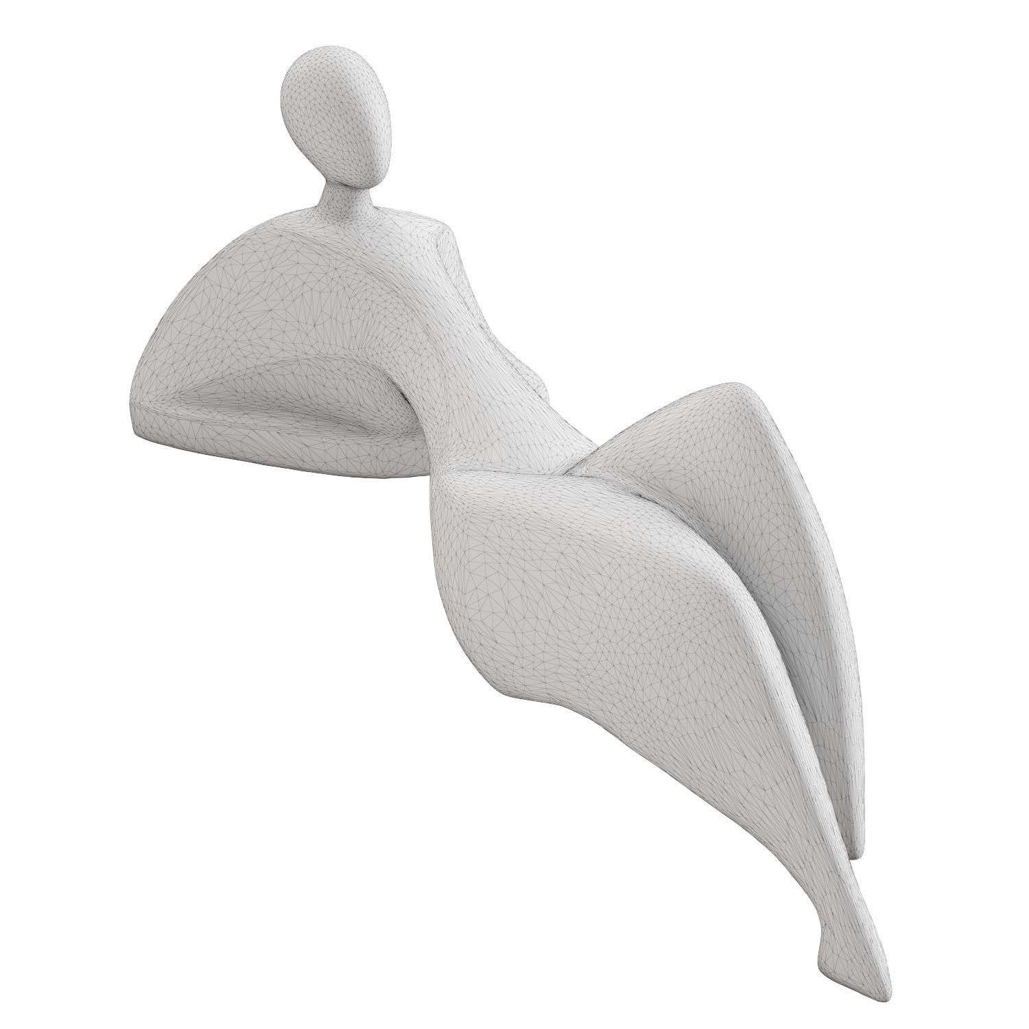 Lying Person figurine 3D model_5