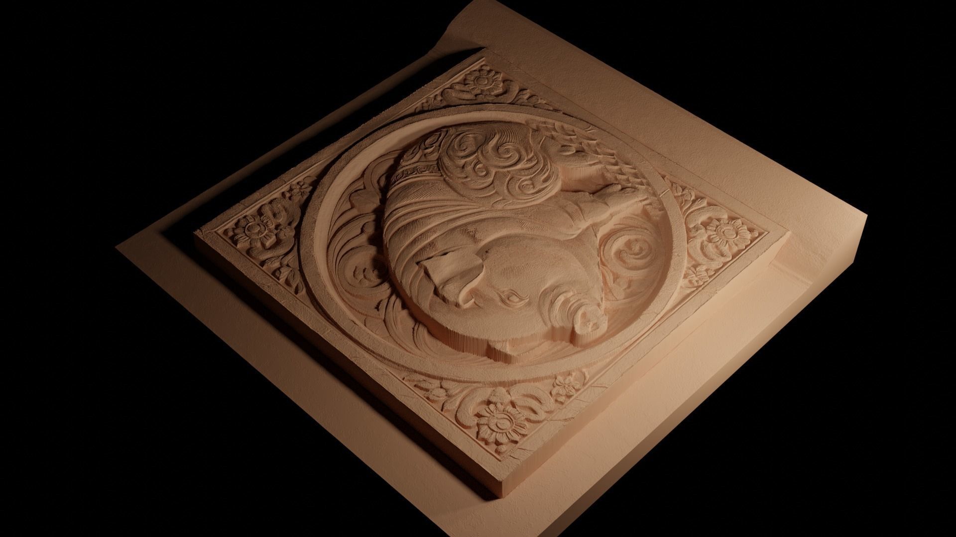 Pot-bellied Pig CNC 3d Print High Relief Sand Casting 3D print model_4