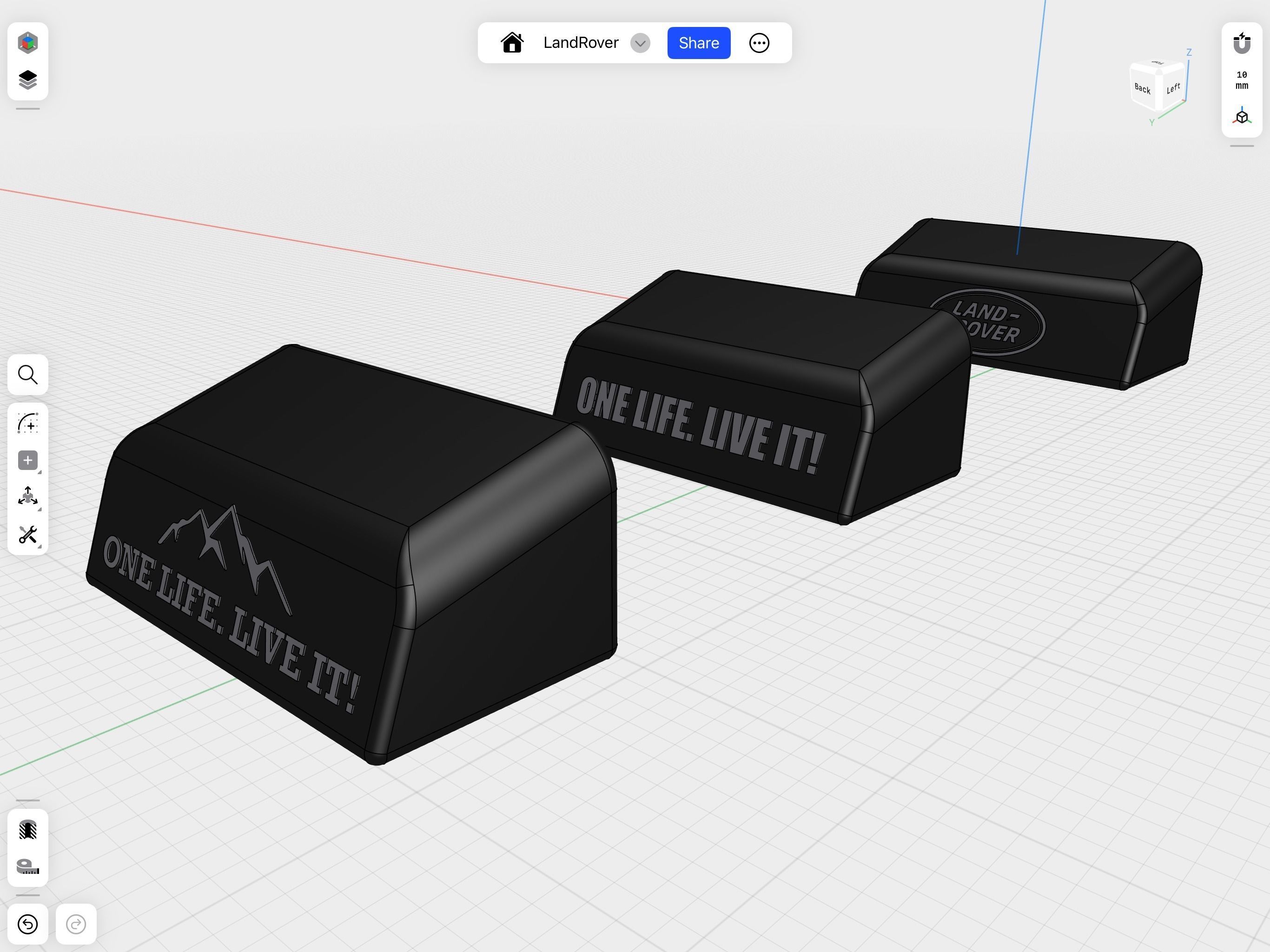 MUD STUFF POD - FOR DASH GAUGES OR SWITCHES ON LAND ROVER 3D Model Collection_15