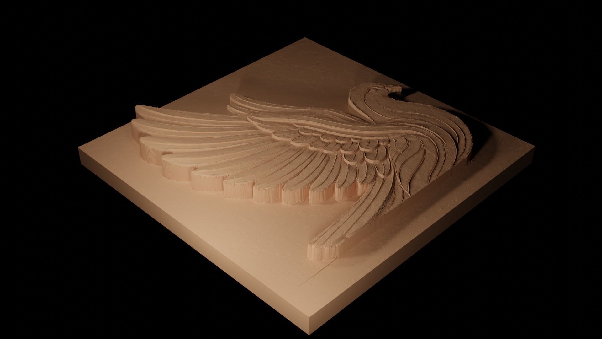 Pigeon CNC 3d Print High Relief Sand Casting 3D print model_2