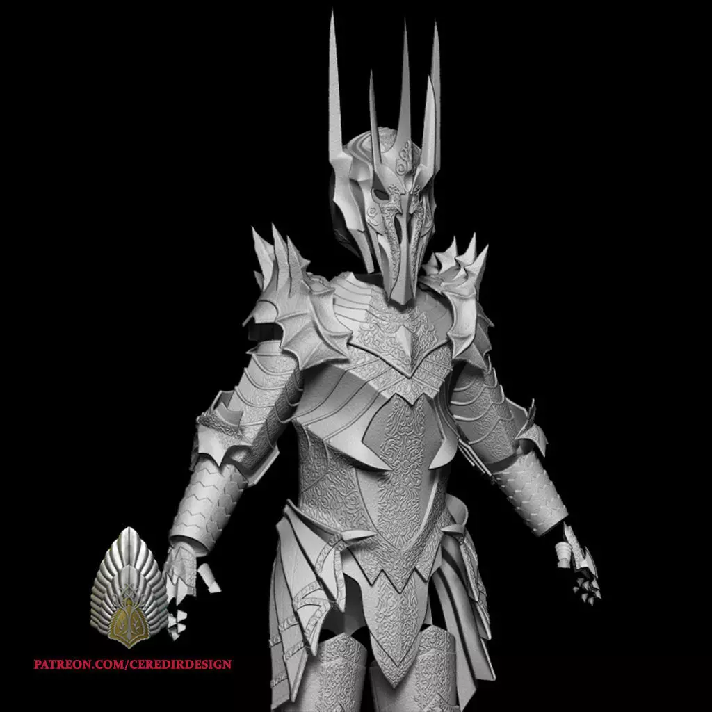 Sauron Armour lord of the rings 3D DIGITAL DOWNLOAD FILE 3D print model