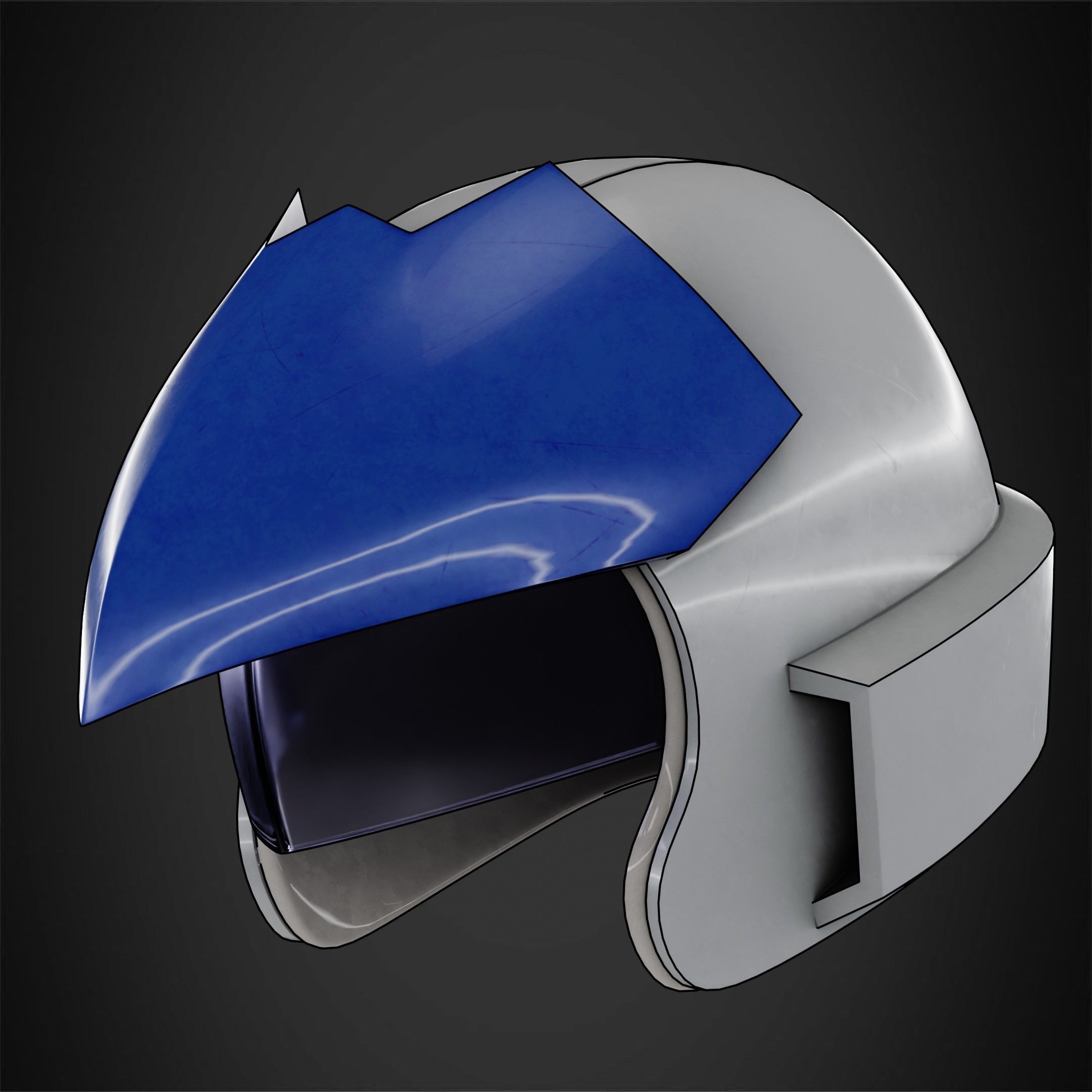 Yu-Gi-Oh 5ds Jack Atlas Duel Runner Helmet for Cosplay 3D print model_3