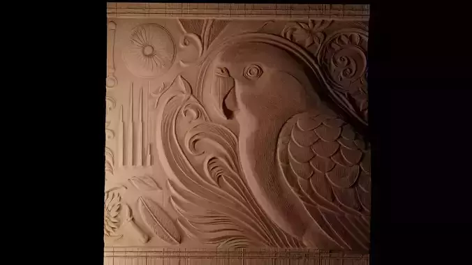 Parakeet CNC 3d Print High Relief Sand Casting
