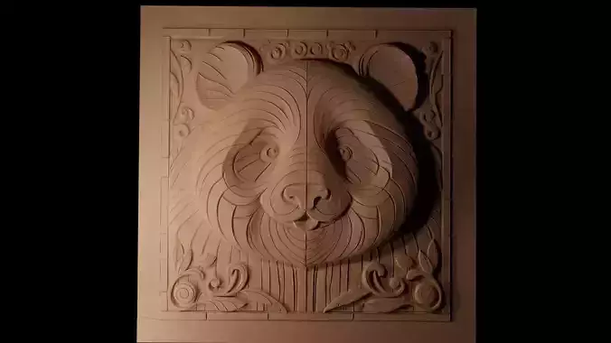 Panda CNC 3d Print High Relief Sand Casting