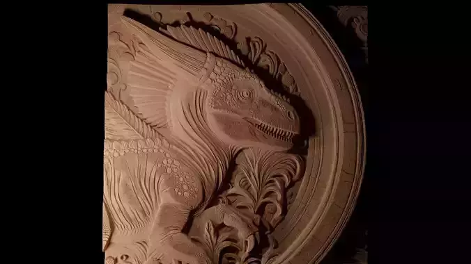 Pachycephalosaurus CNC 3d Print High Relief Sand Casting