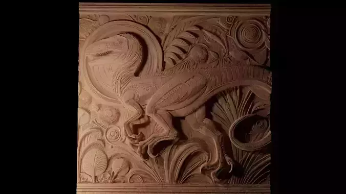 Oviraptor CNC 3d Print High Relief Sand Casting