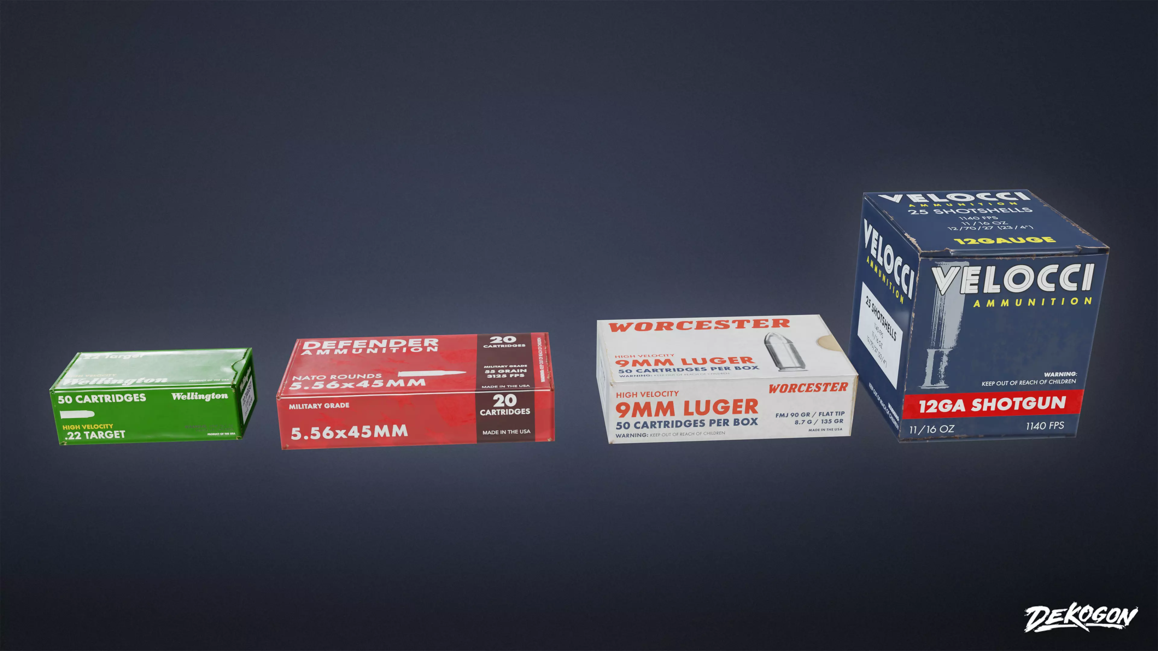 FIRING RANGE - Ammo Boxes 01 - LOW POLY Low-poly 3D model_0