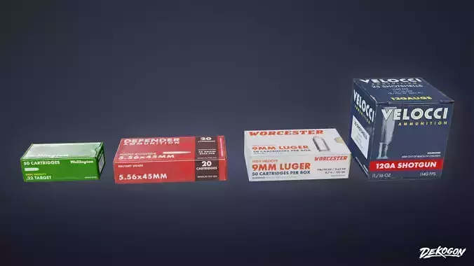 FIRING RANGE - Ammo Boxes 01 - LOW POLY