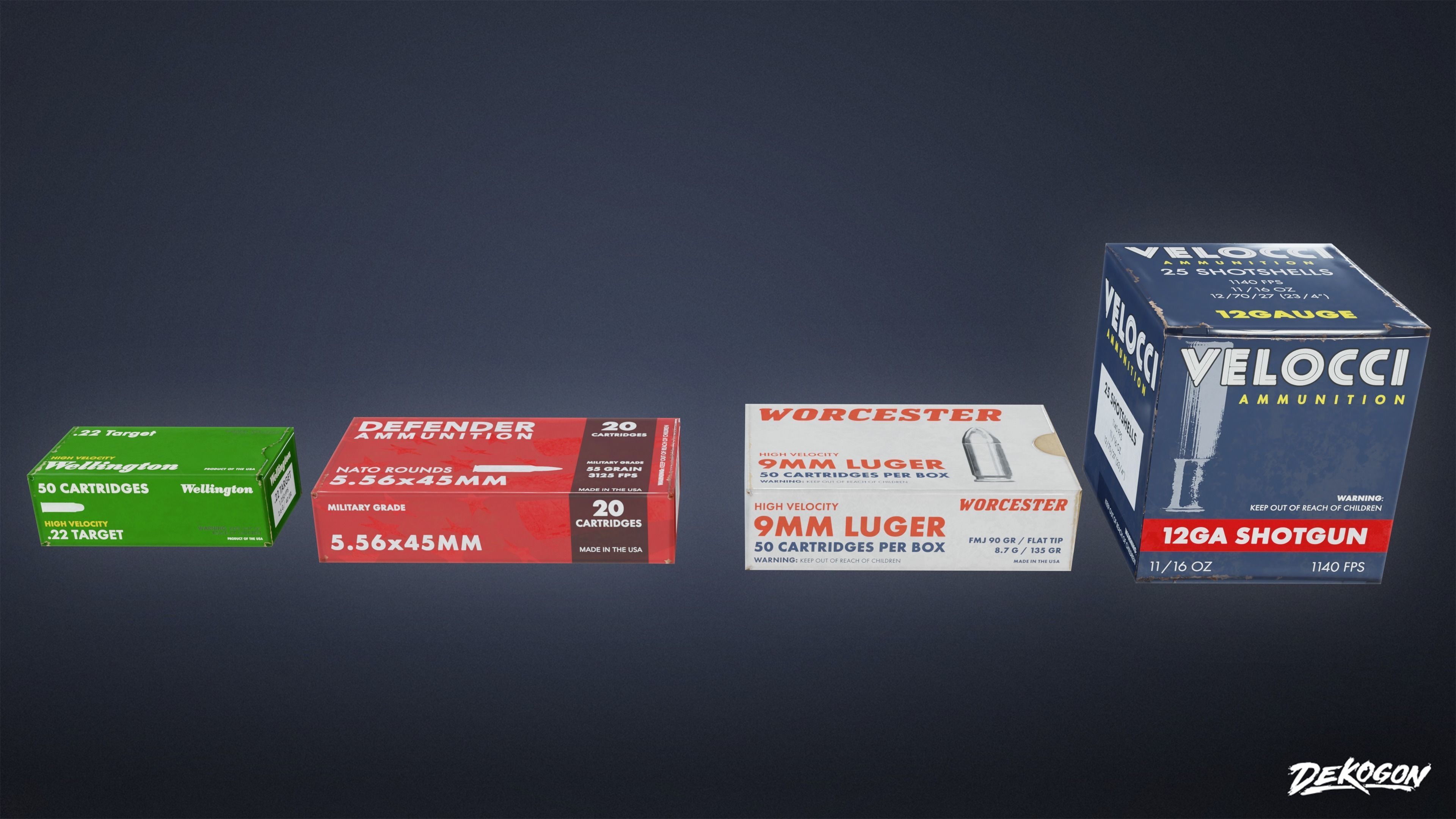 FIRING RANGE - Ammo Boxes 01 - LOW POLY Low-poly 3D model_2