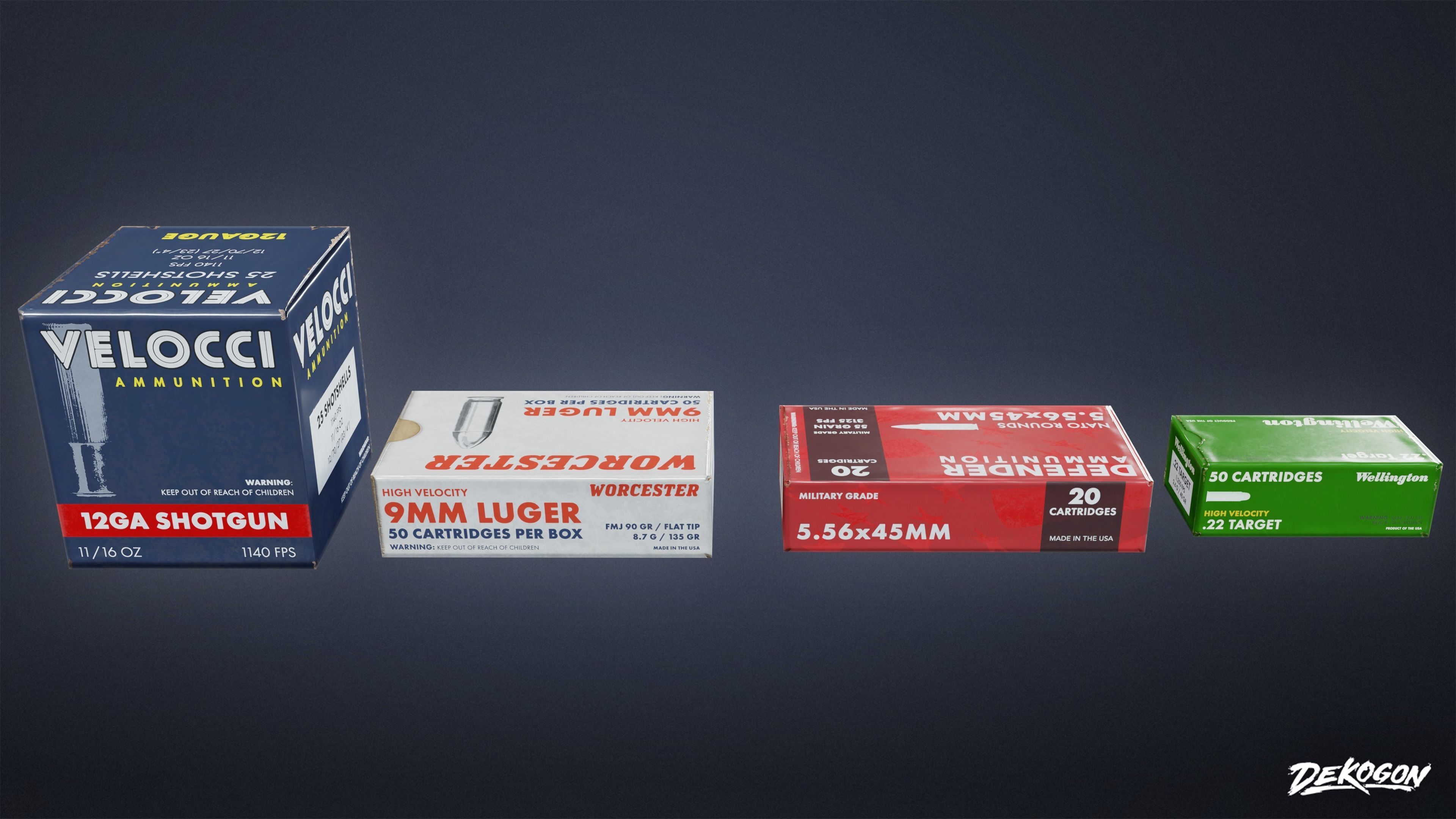 FIRING RANGE - Ammo Boxes 01 - LOW POLY Low-poly 3D model_4