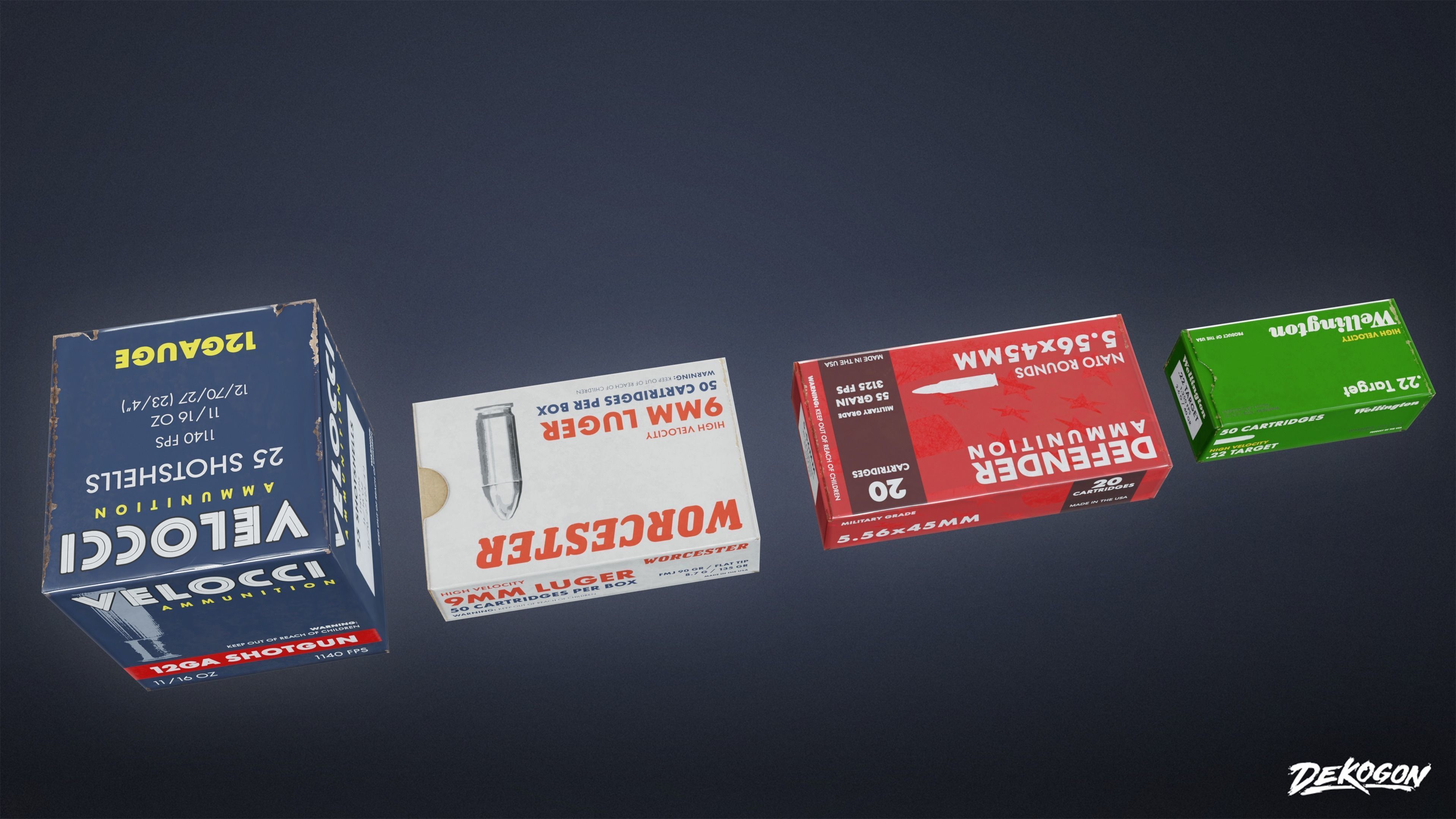 FIRING RANGE - Ammo Boxes 01 - LOW POLY Low-poly 3D model_5