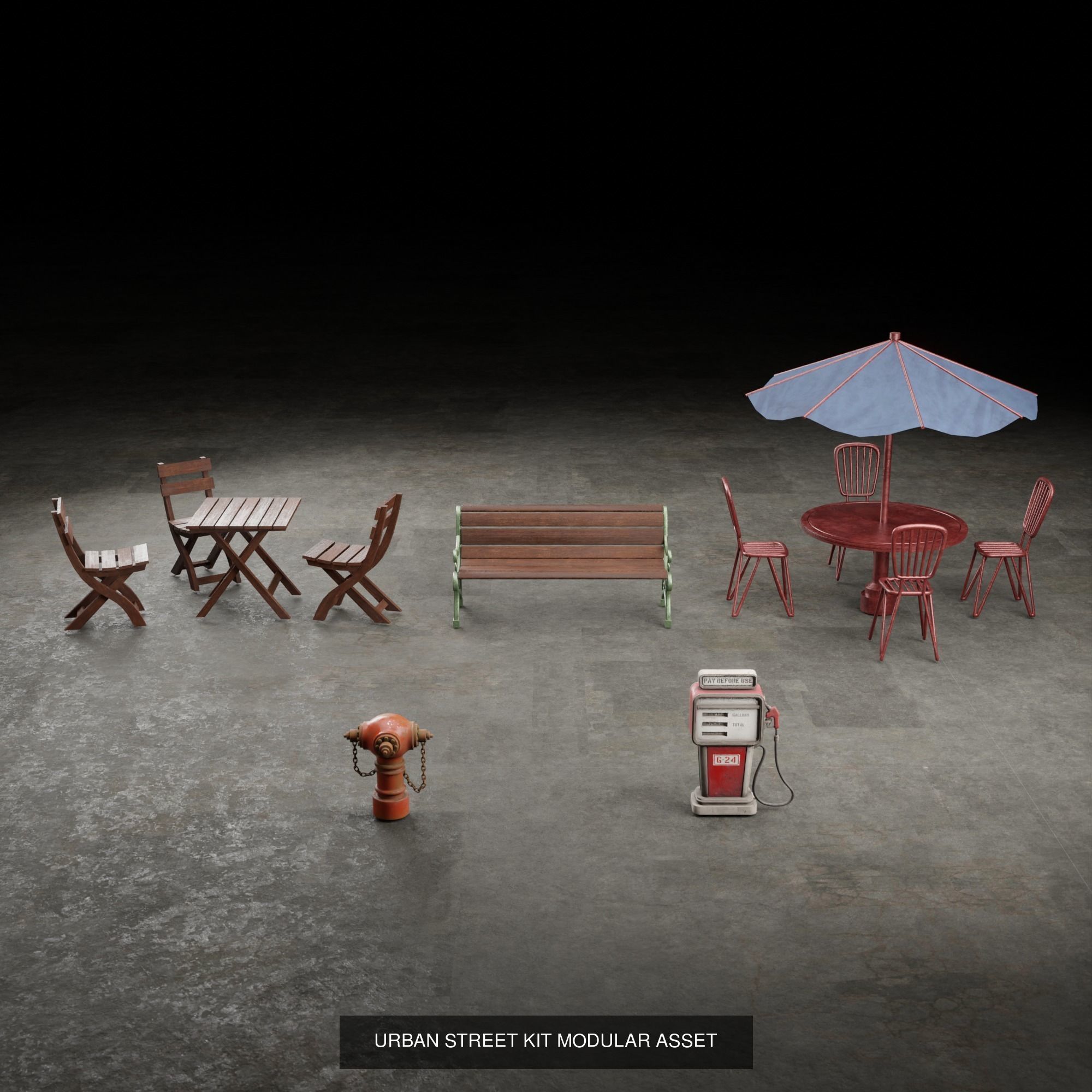 URBAN CITY SCENE WITH ALL THE ASSET 3D Model Collection_20