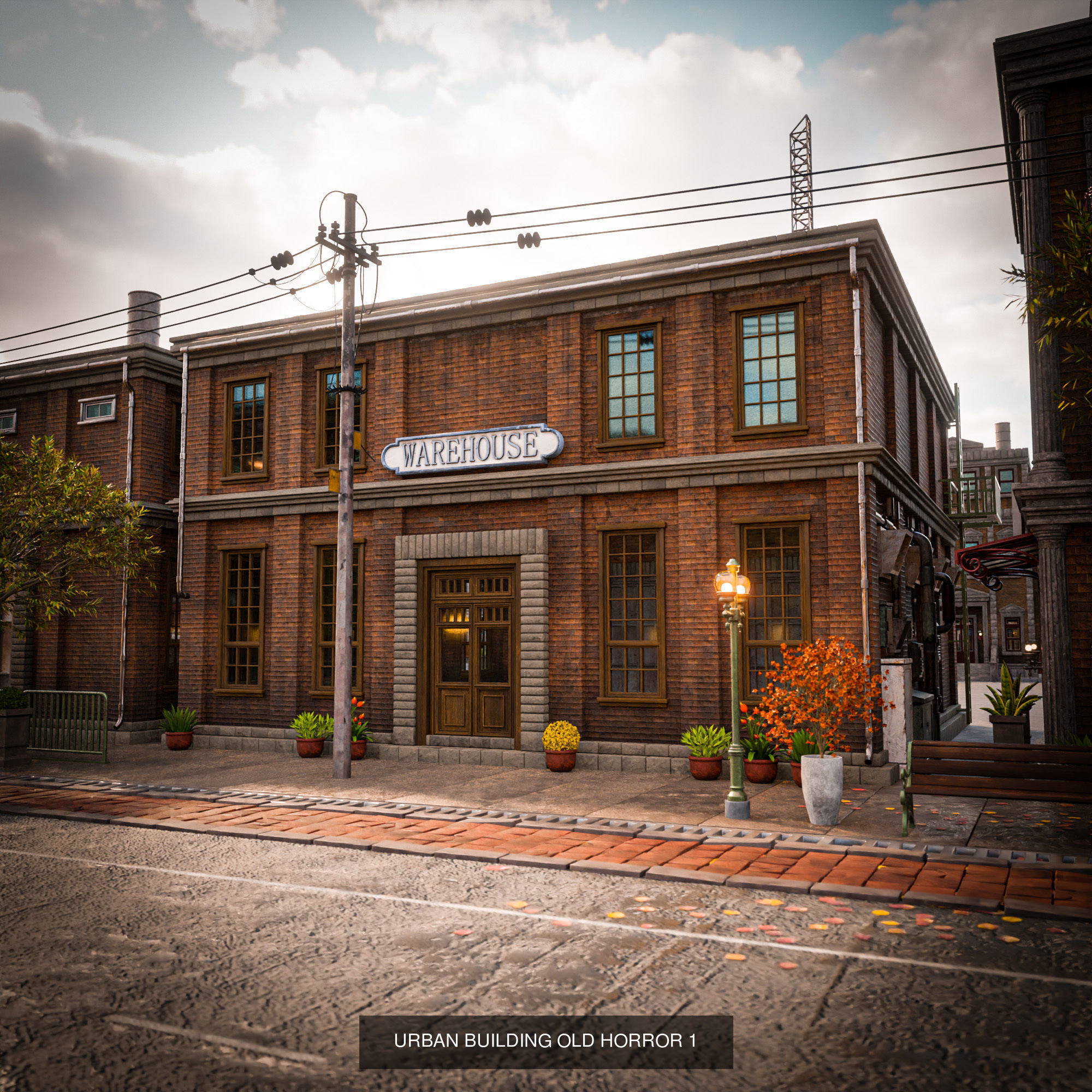 URBAN CITY SCENE WITH ALL THE ASSET 3D Model Collection_9
