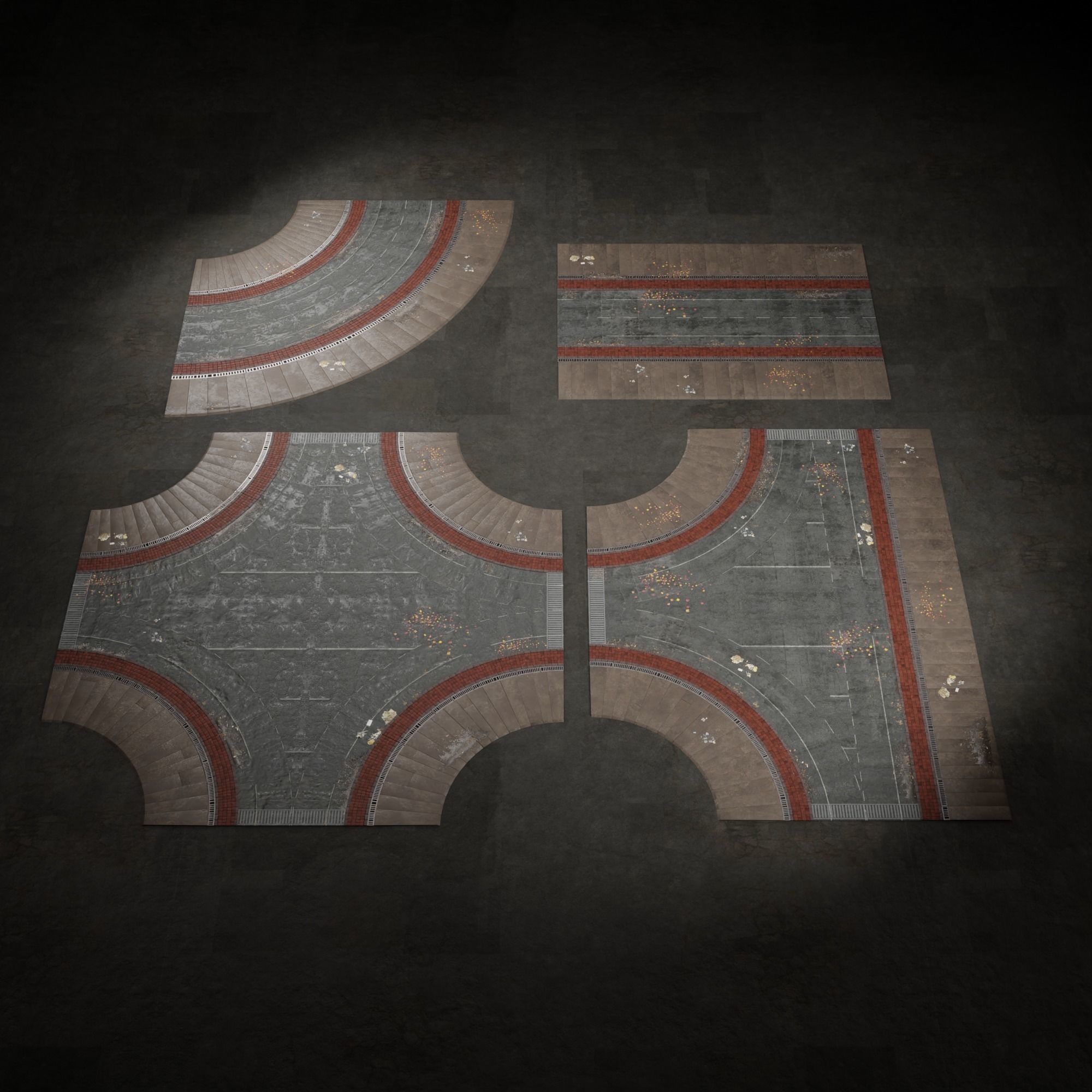 URBAN CITY SCENE WITH ALL THE ASSET 3D Model Collection_25