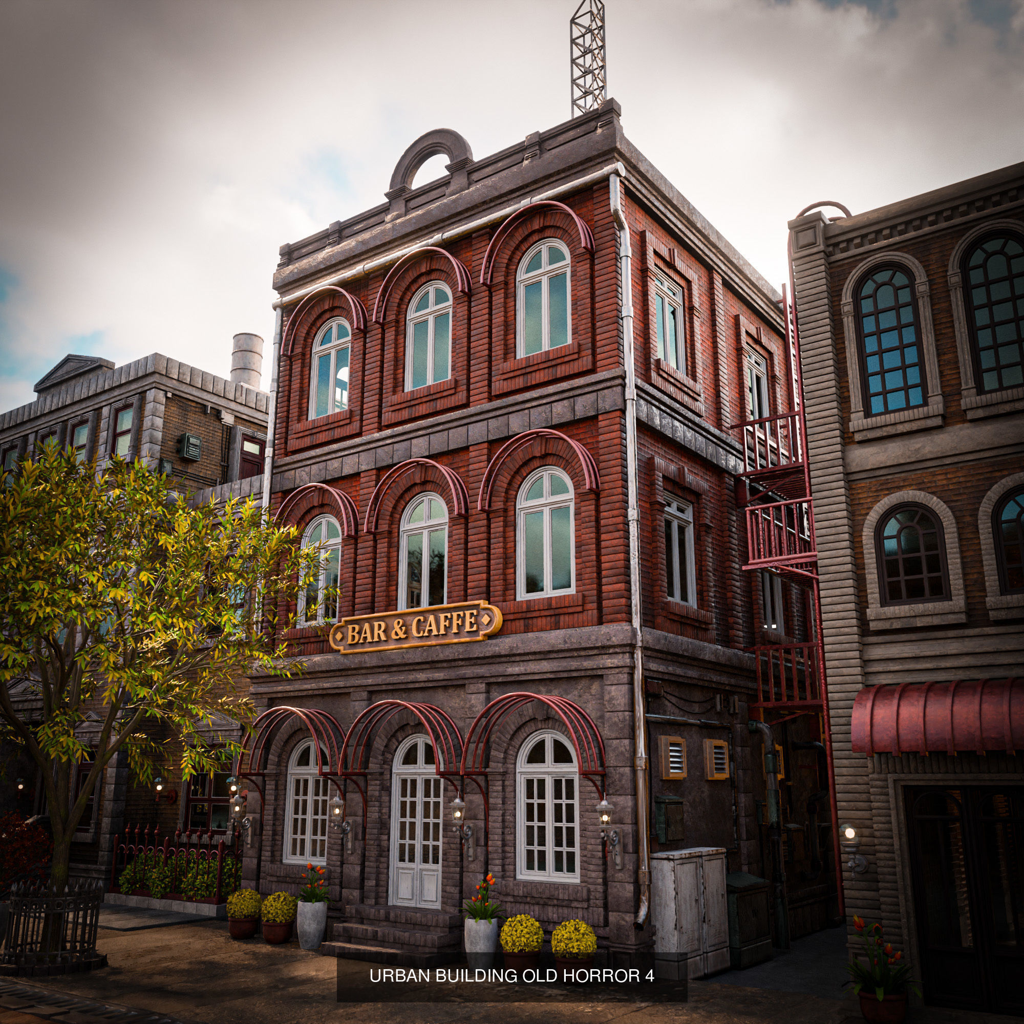 URBAN CITY SCENE WITH ALL THE ASSET 3D Model Collection_12