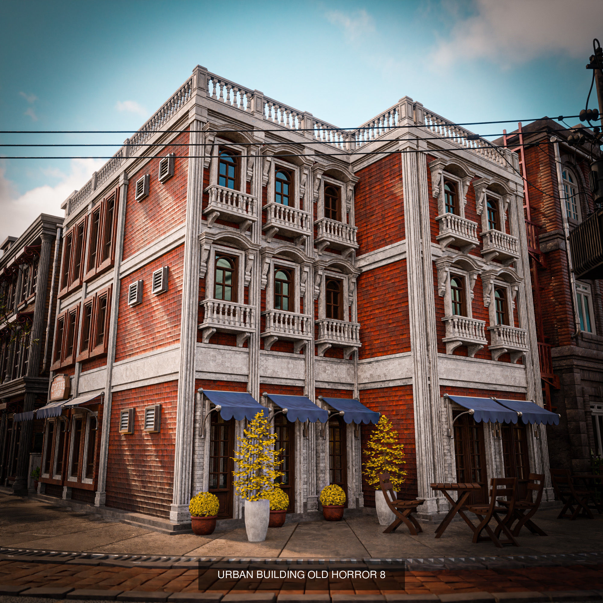 URBAN CITY SCENE WITH ALL THE ASSET 3D Model Collection_16