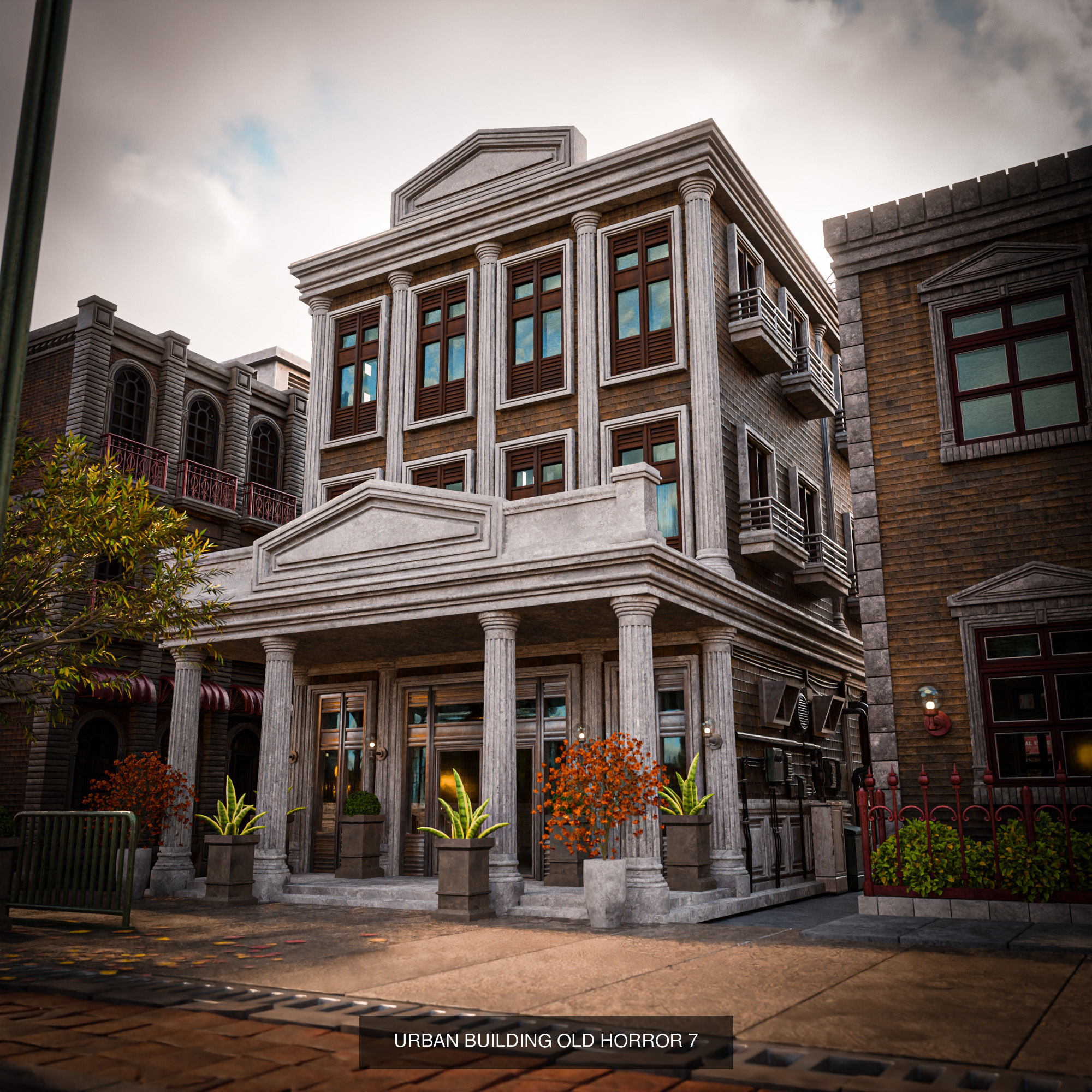 URBAN CITY SCENE WITH ALL THE ASSET 3D Model Collection_15