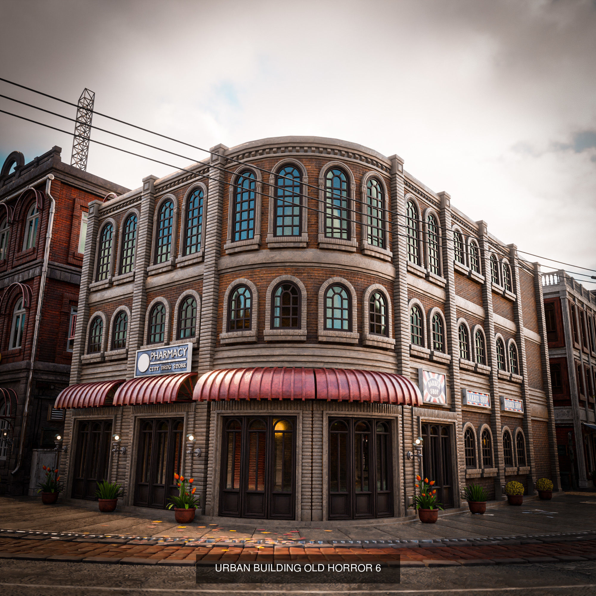URBAN CITY SCENE WITH ALL THE ASSET 3D Model Collection_14
