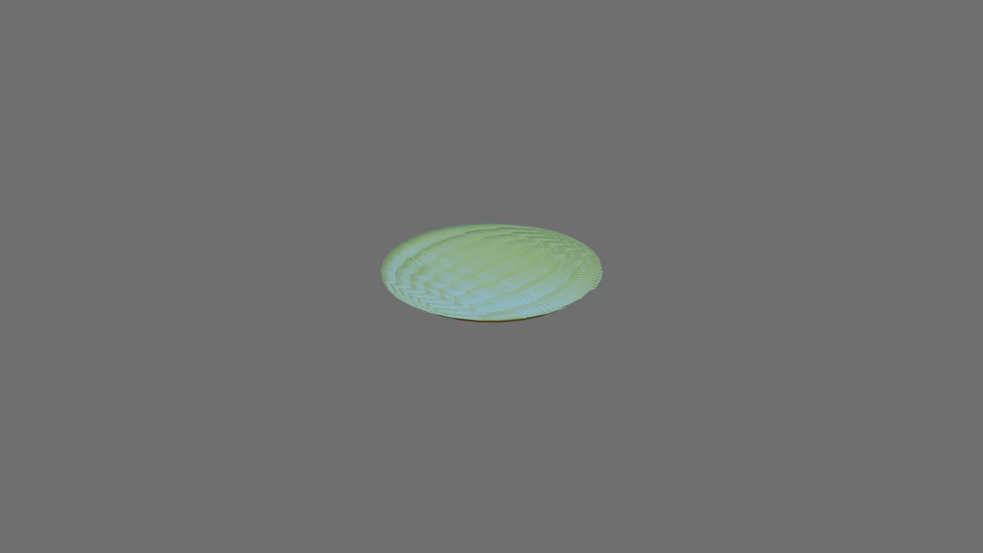 Green Circle Throw Rug 3D model_1